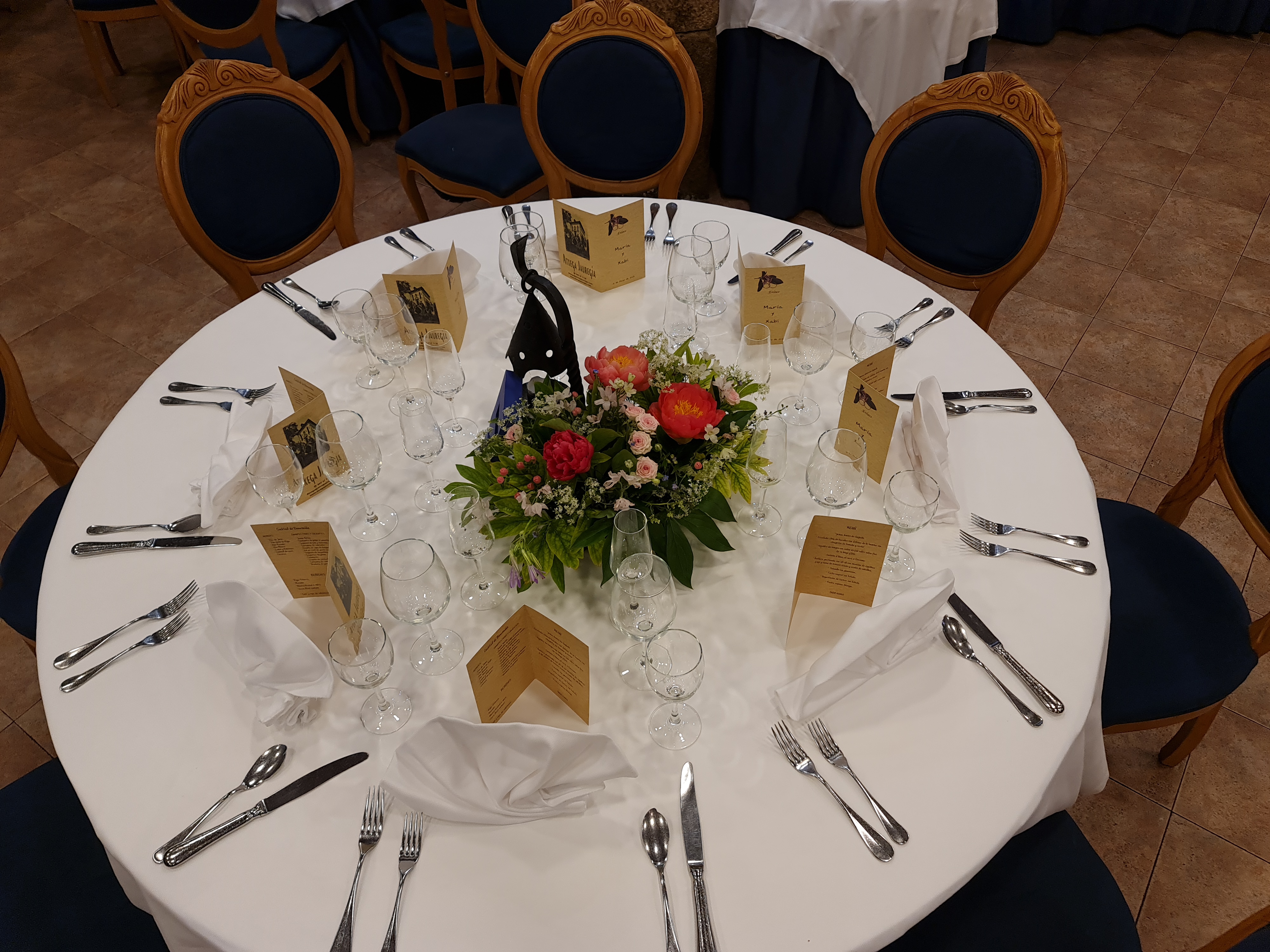 Mesa banquete boda Usurbil Gipuzkoa